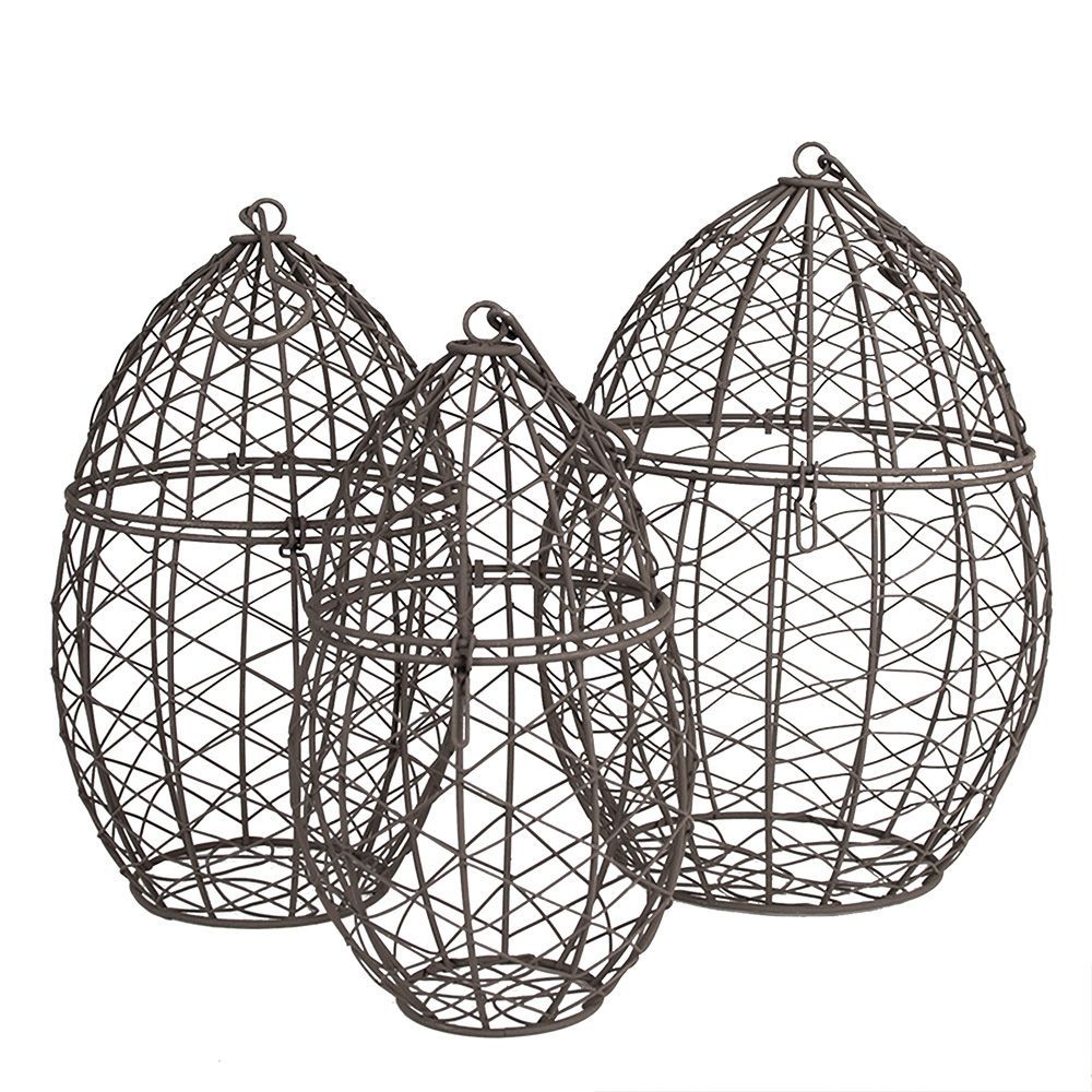 картинка Набор из 3-х корзин "Яйцо" 19x30 / Ø 16x26 / Ø 13x24см