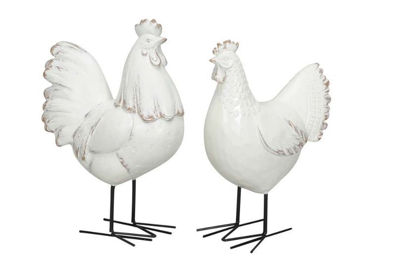 картинка Декор "Петух/Курица" в ассортименте 21x11x28,5см / 21x11x31см