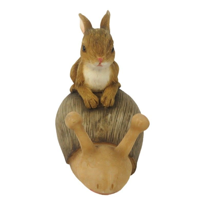 картинка Декор "Кролик на улитке" 15х6х11см