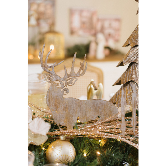 картинка Набор из 2-х шт. Декор "Олени" 29x22x6см/38,5x29x7,5см