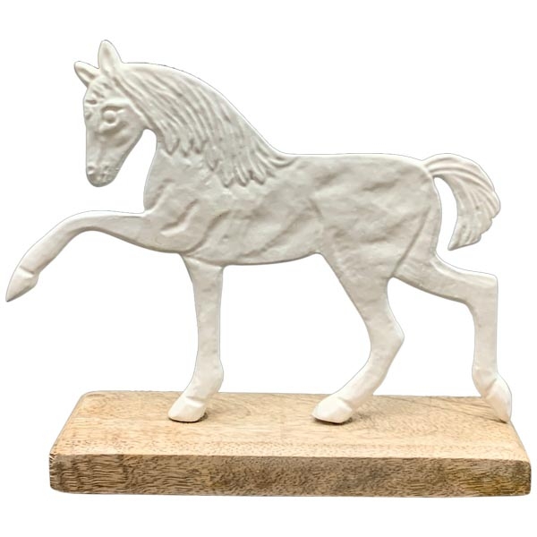 картинка Декор "Лошадь" большая белая 19,5x5x15,5см