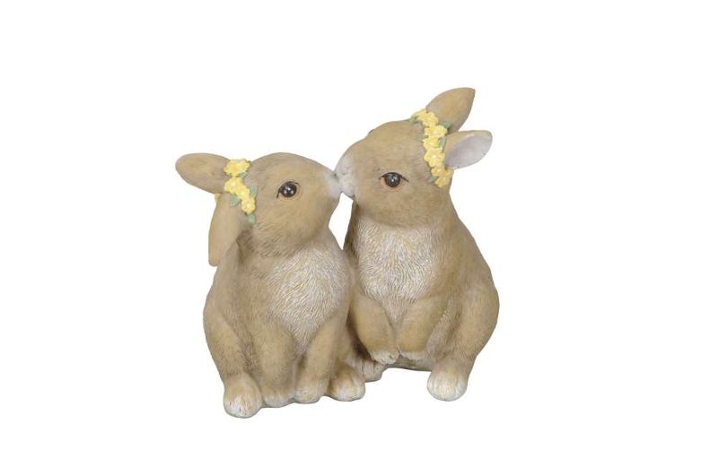 картинка Декор "Кролики" 10,5x6,5x10см