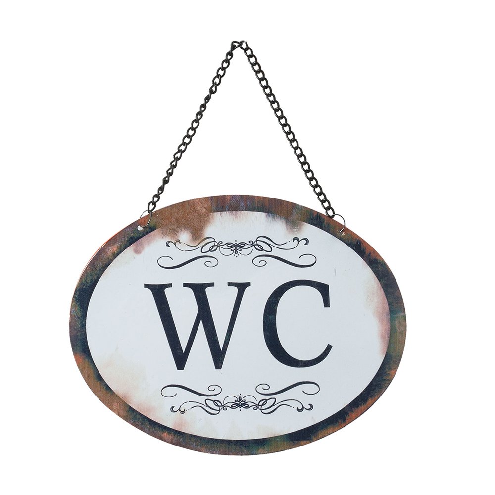 картинка Табличка декоративная "WC" 17x1x13см
