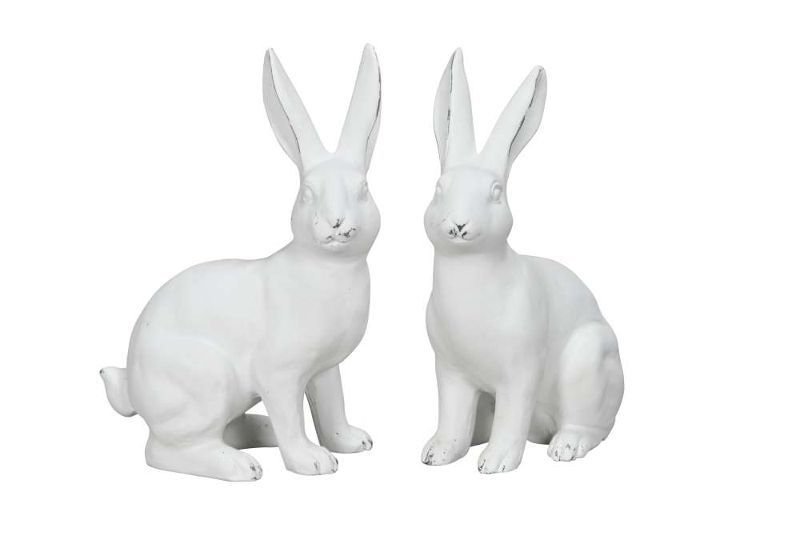 картинка Декор "Белый кролик" в ассортименте 15,5x8,5xH21см / 16x9xH22см