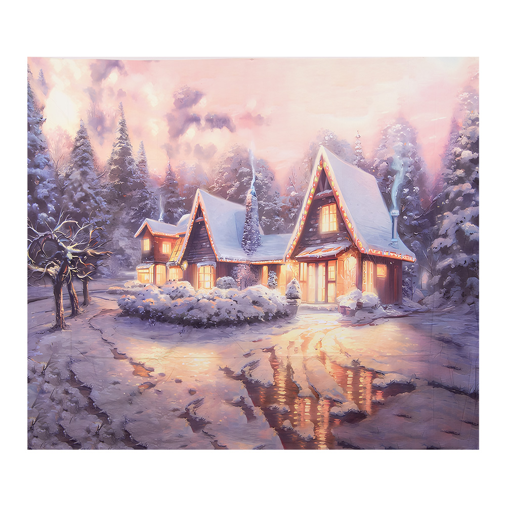 картинка Панно настенное "Зимняя деревня" 180x1x210 см