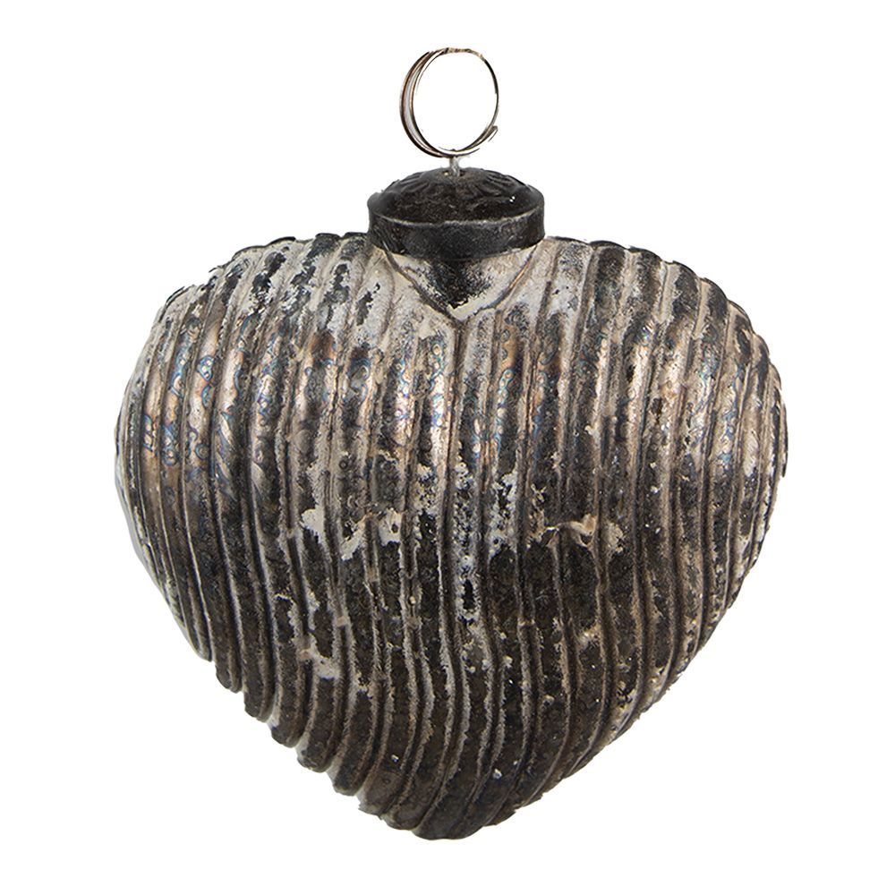 картинка Елочное украшение "Сердце" большое 11x5x12см