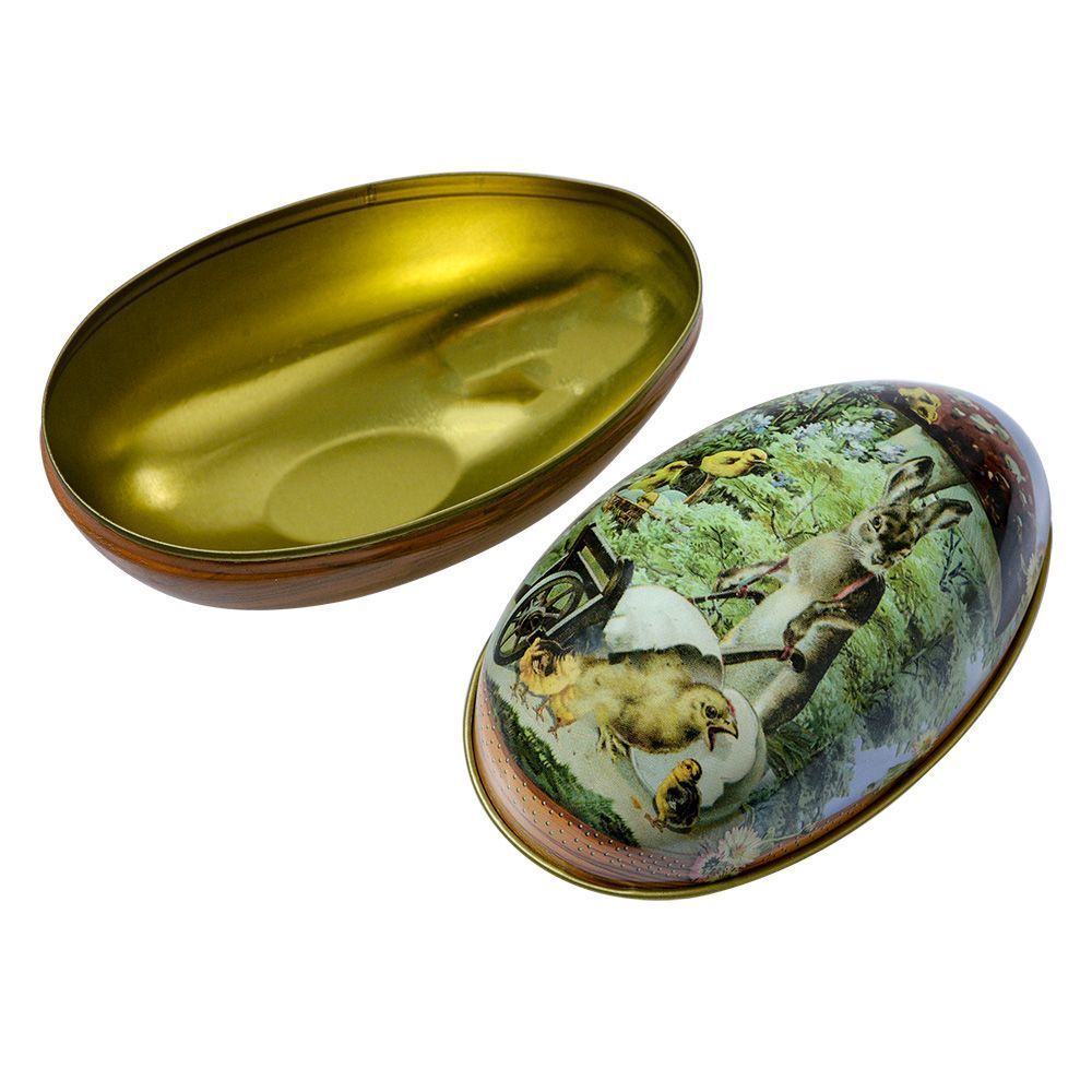 картинка Шкатулка "Яйцо-кролик и цыплята" 7x11x7см