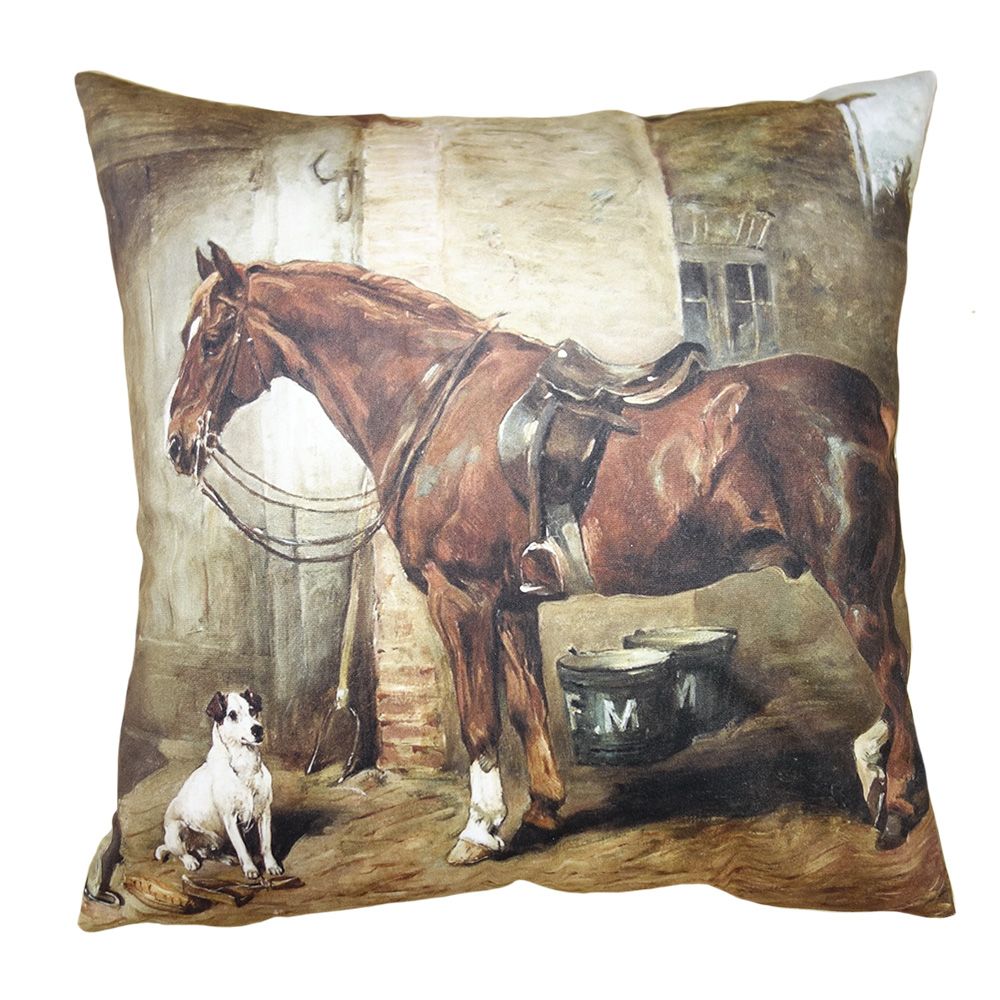 картинка Наволочка декоративная "Конюшня" 45x45см