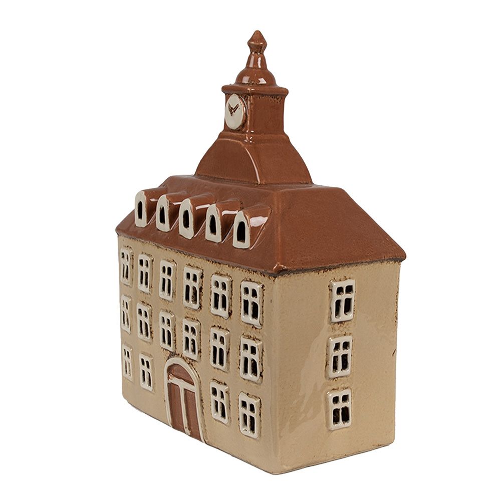 картинка Подсвечник "Домик Амстердам с часами"   20x10x26см