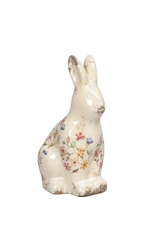 картинка Декор "Кролик-Весенние цветы" 13x9,5xH20,5см