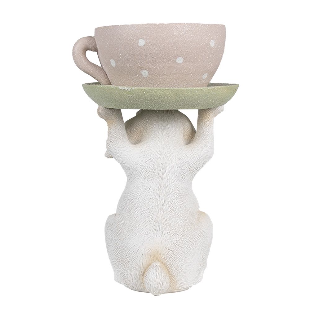 картинка Декор "Кролик с чашкой" 15x14x24см