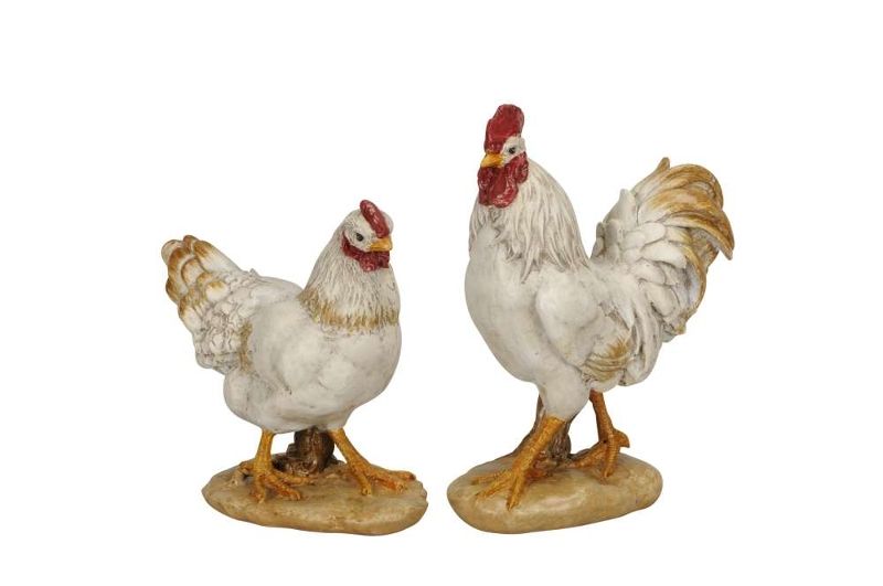 картинка Декор "Петух/Курица" в ассортименте 12,5x7,5x19см / 14x7x15см