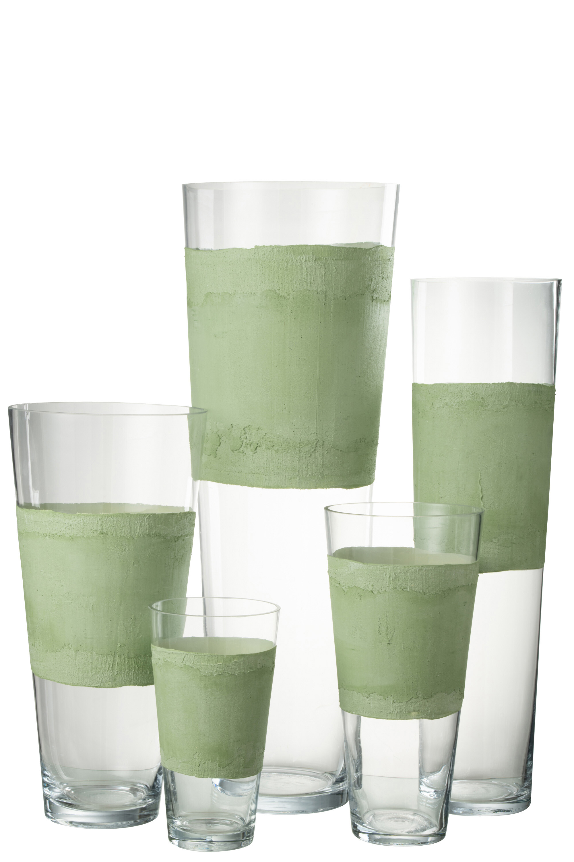 картинка Ваза "Дельфина" XL зеленый антик  24,5x24,5x70см