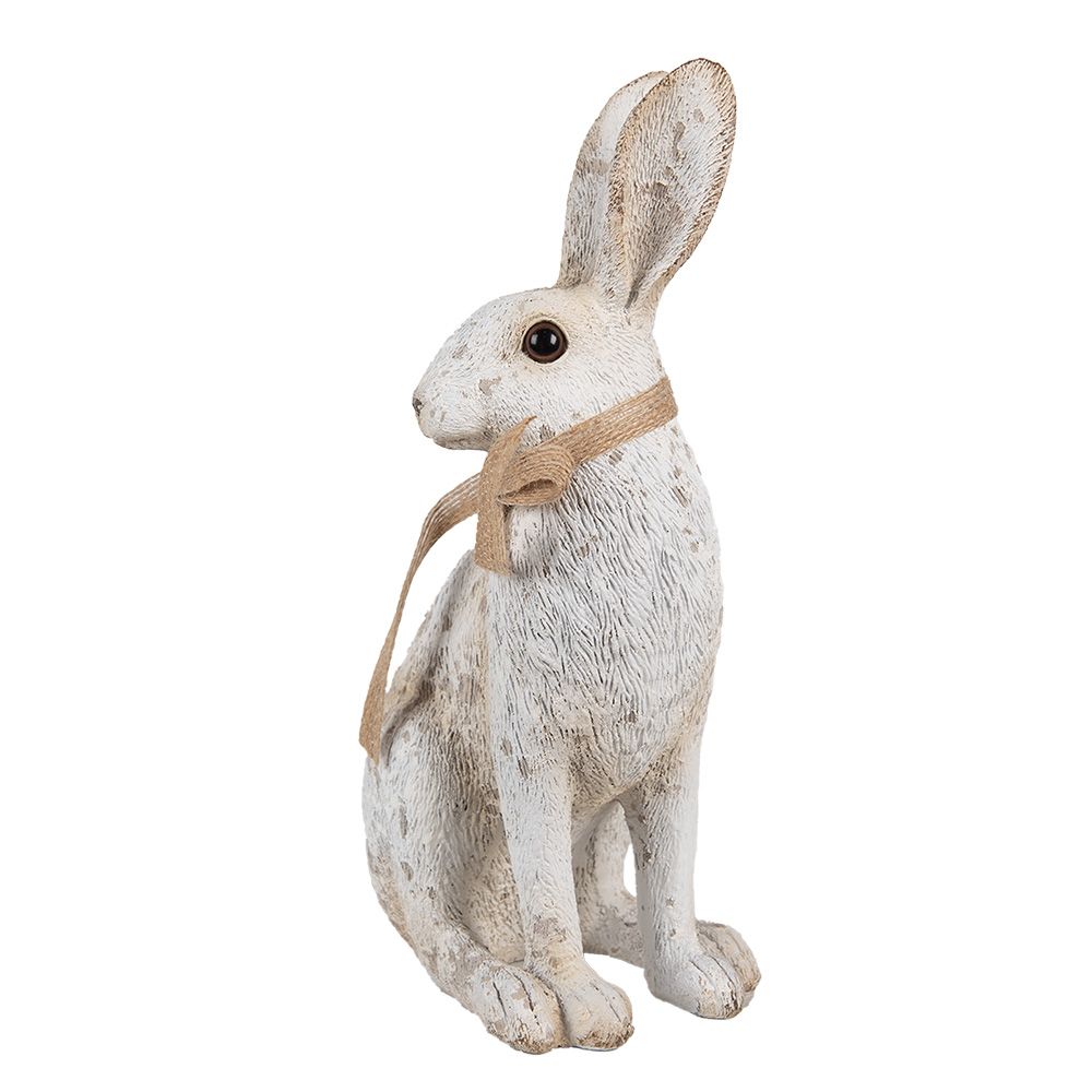 картинка Декор "Кролик с джутовым бантом" 14x10x26см
