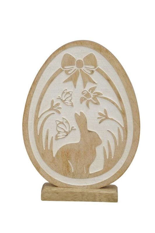 картинка Декор "Яйцо с кроликом" 15,5x5x21см