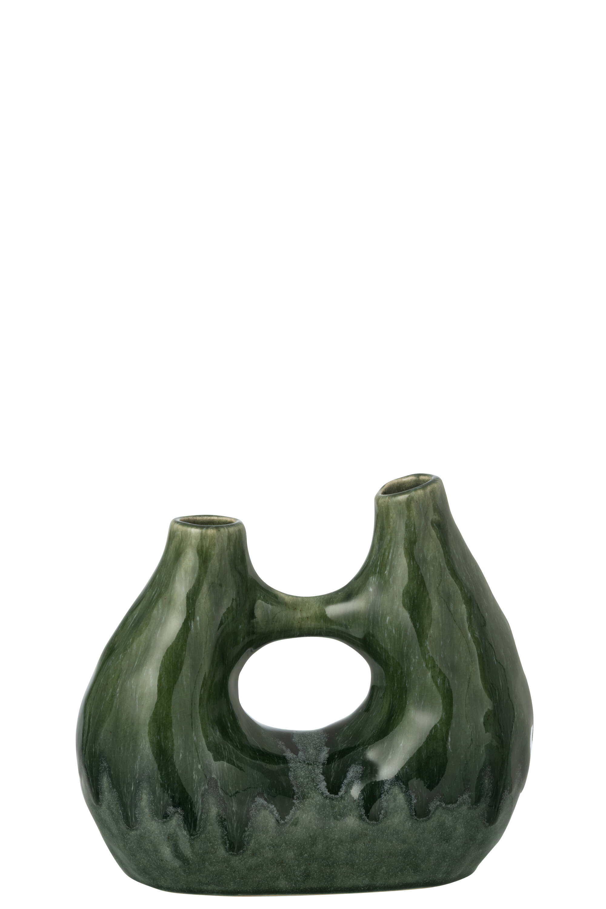 картинка Ваза "Дженни" зеленая средняя 24,5x11x21,5см