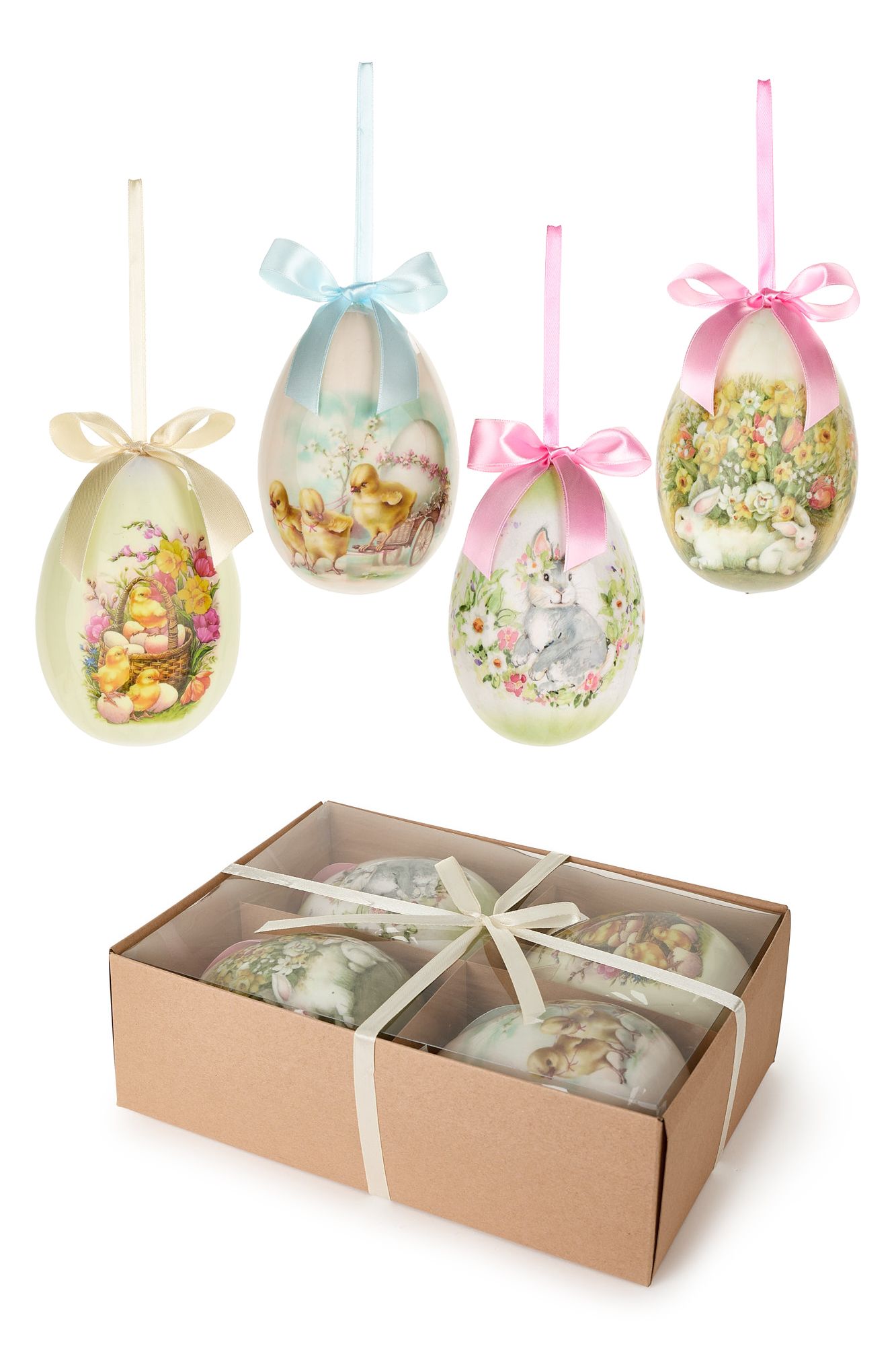 картинка Подвесной декор "Пасхальное яйцо" среднее в ассортименте 12см