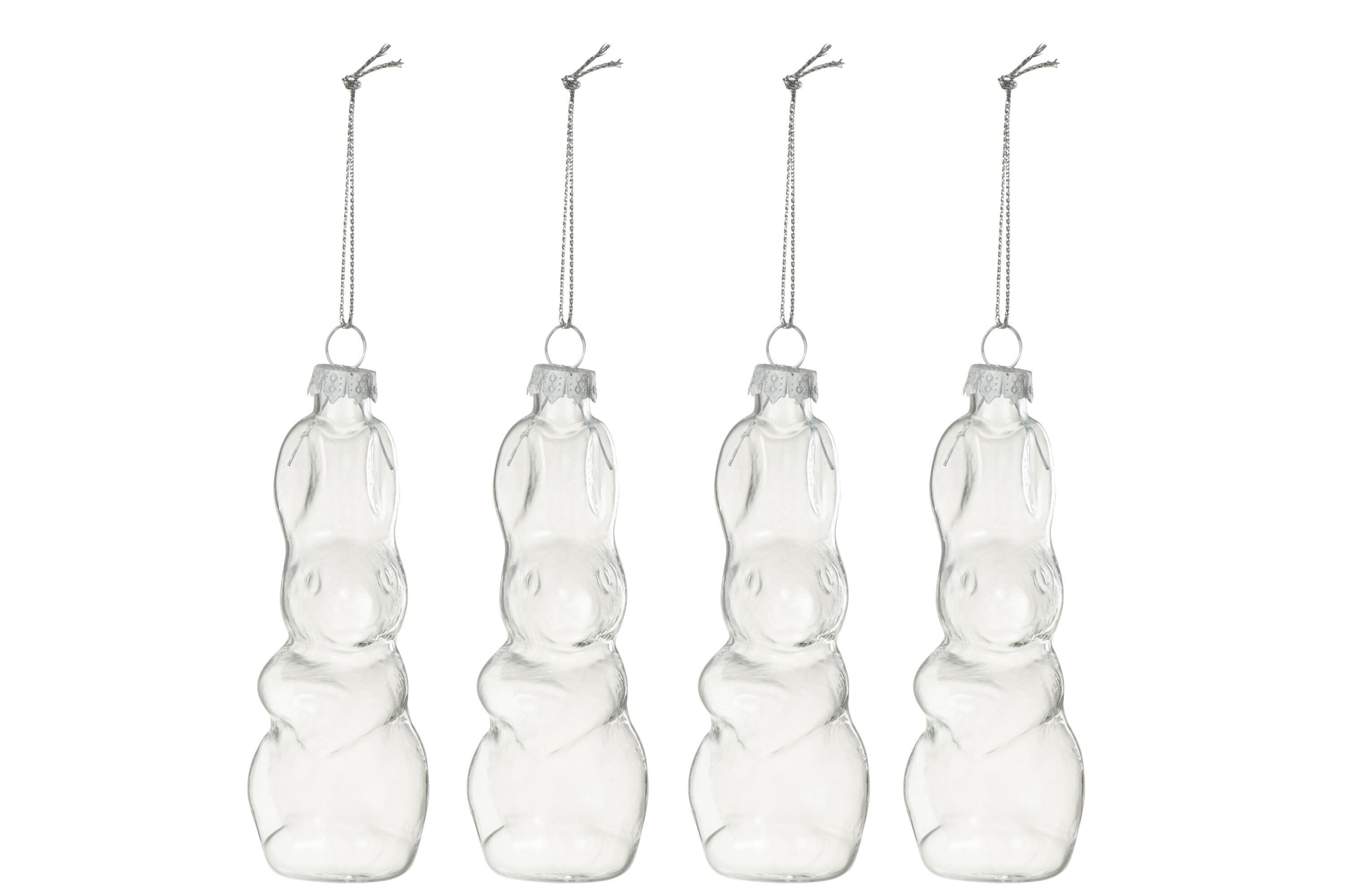 картинка Набор из 4-х шт Декор подвесной "Кролик" 4x4x10,5см