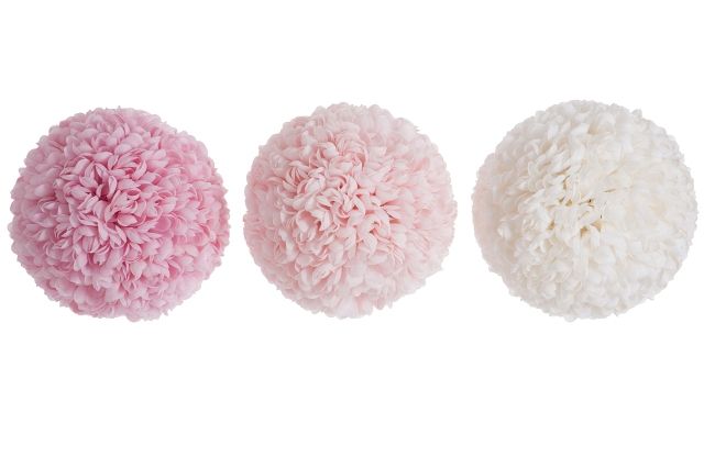 картинка Подвесной цветочный шар розовый/светло-розовый/белый в ассортименте гигант 40см