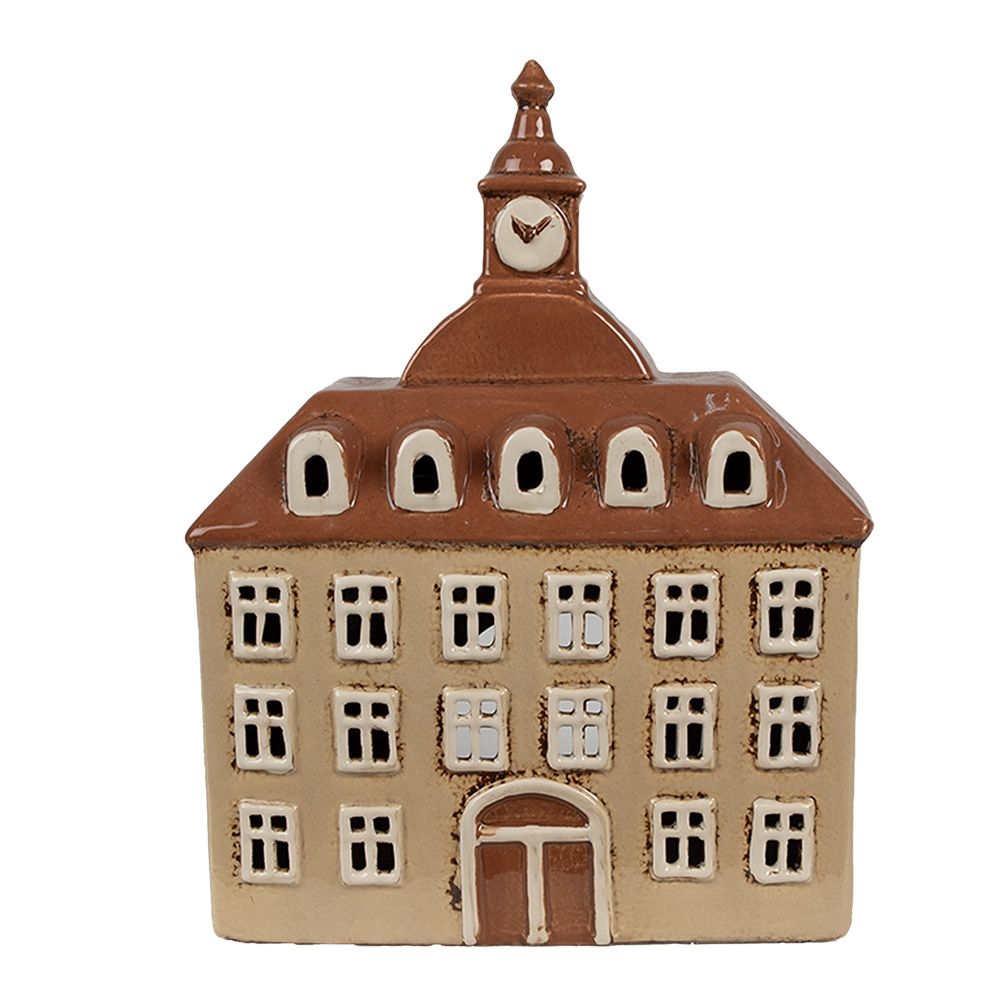 картинка Подсвечник "Домик Амстердам с часами"   20x10x26см