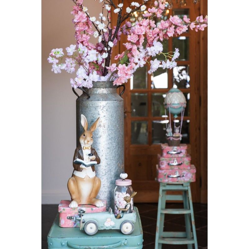 картинка Декор "Кролик в автомобиле" 22х9х17см