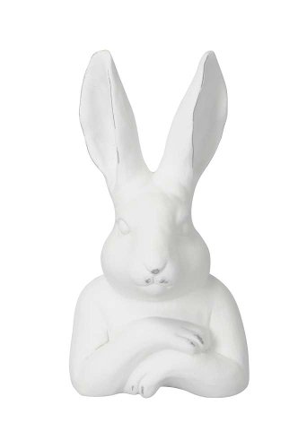 картинка Декор "Кролик" белый антик 15,5x11x29,5см