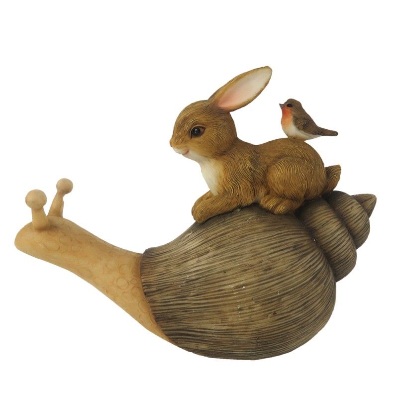 картинка Декор "Кролик на улитке" 15х6х11см