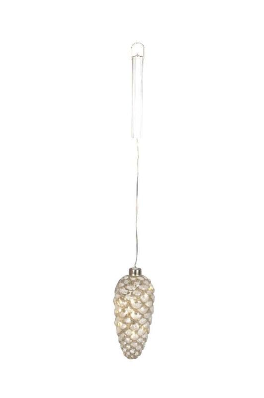 картинка Елочное светодиодное украшение "Шишка" 6,5х15см 10LED