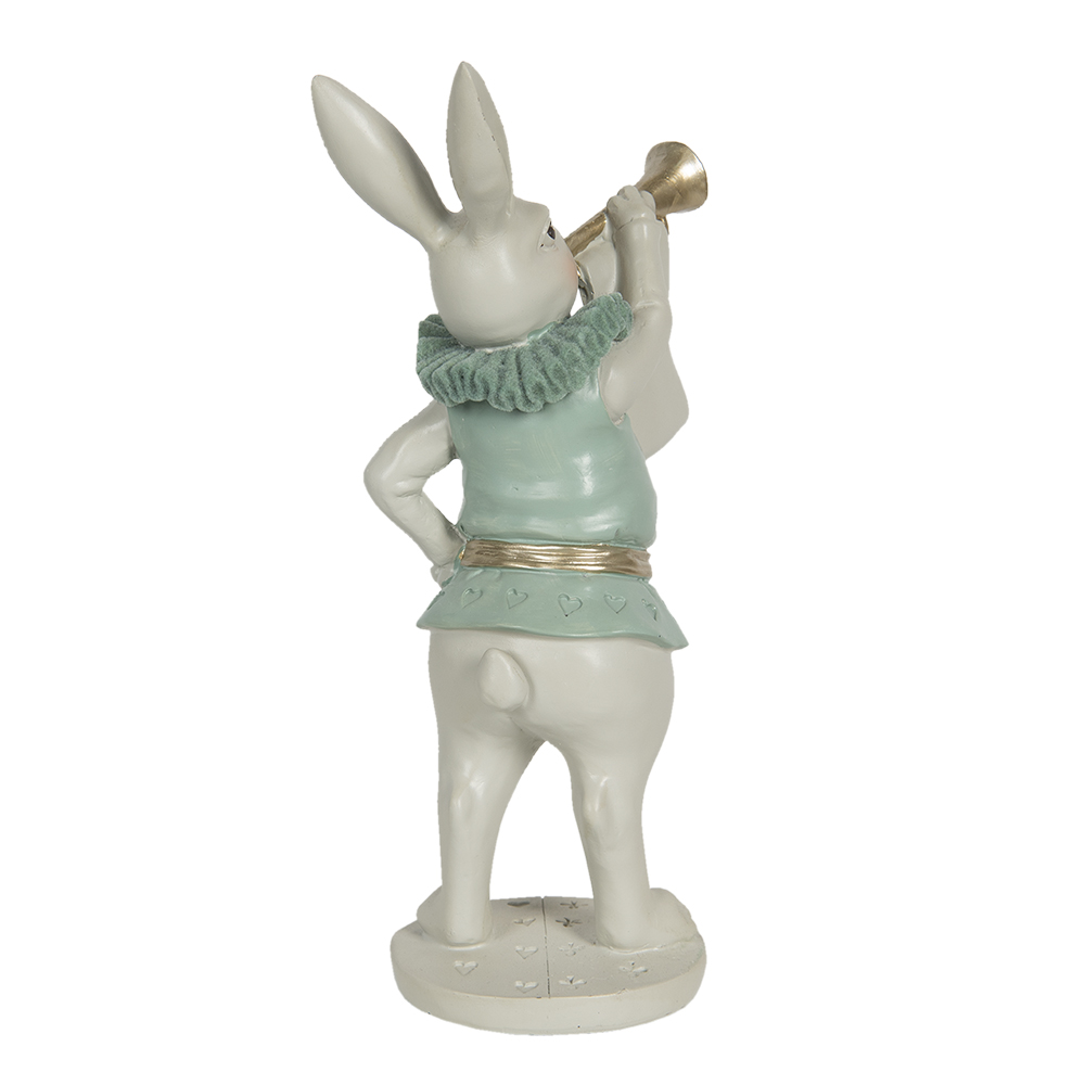 картинка Декор "Кролик трубач" 12x12x29см